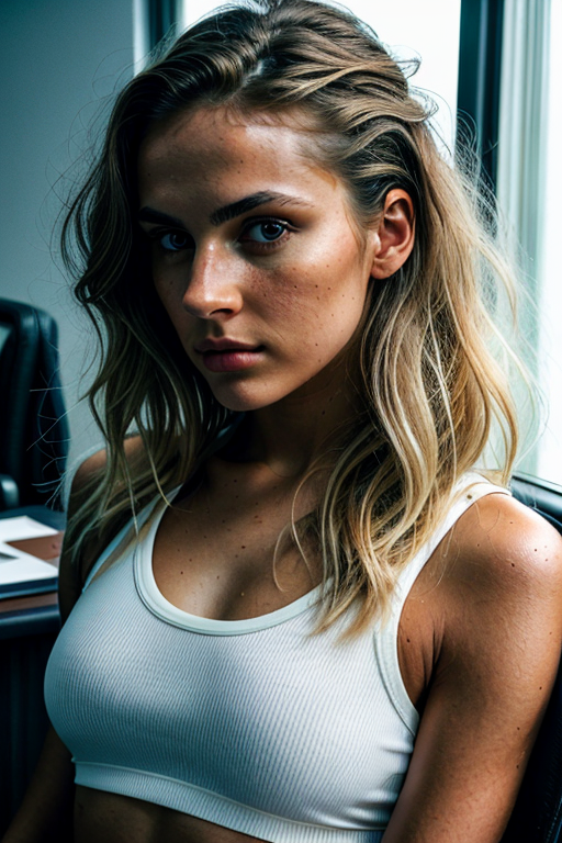 office woman stock image